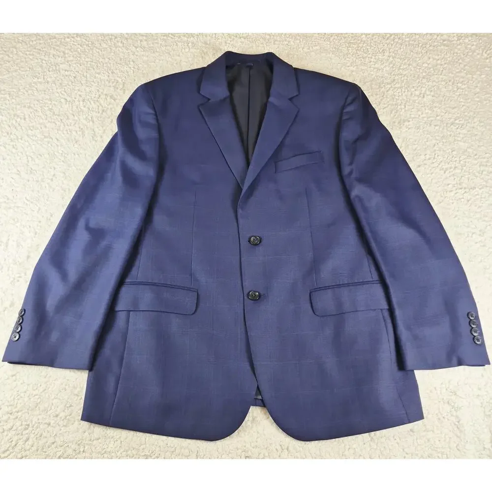 Jos A Bank 1905 Blazer 42R Blue Wool Stretch Suit Jacket Men Sport Coat 2 Button